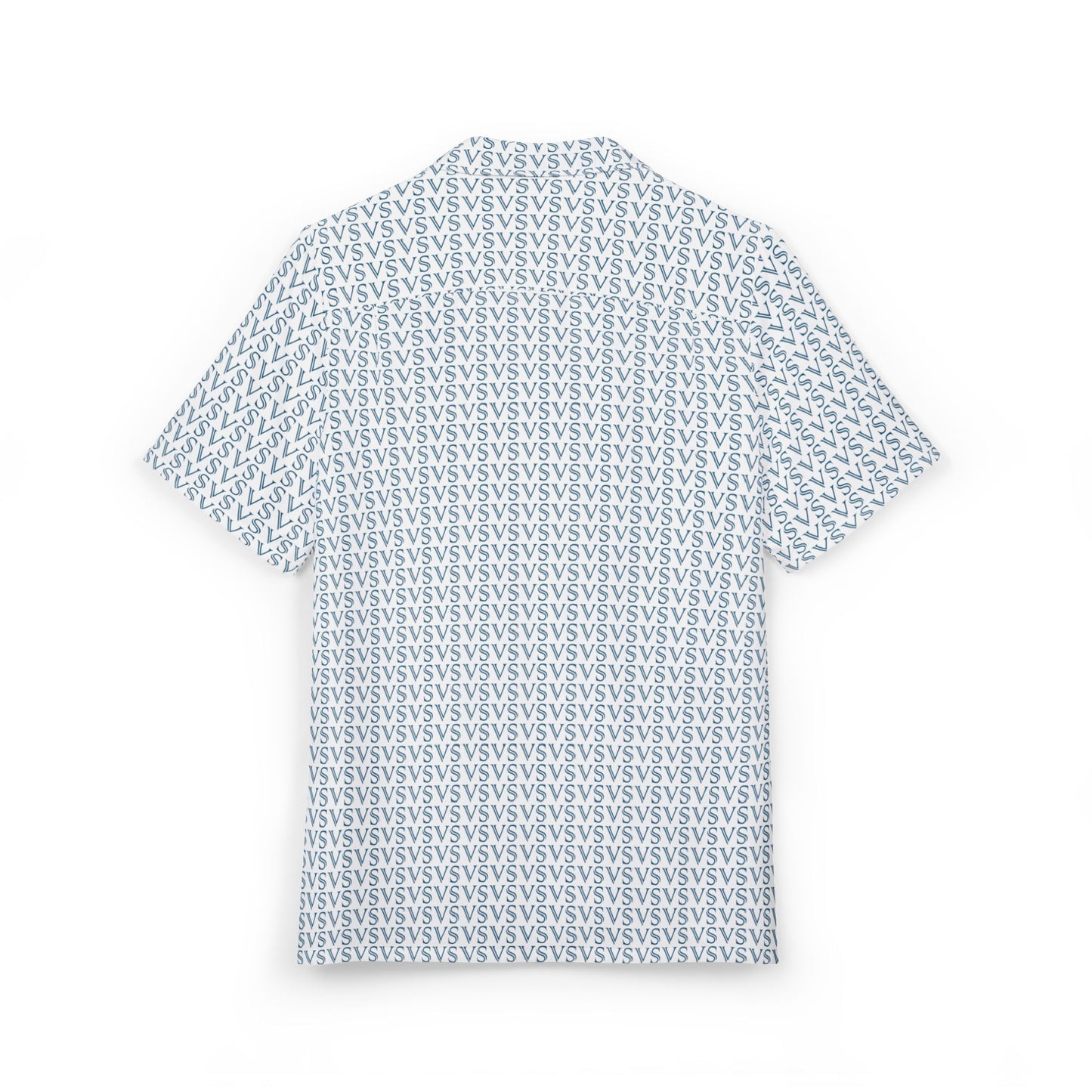 The Vacay Surf - Light Blue Geometric Hawaiian Shirt, All-Over VS Pattern