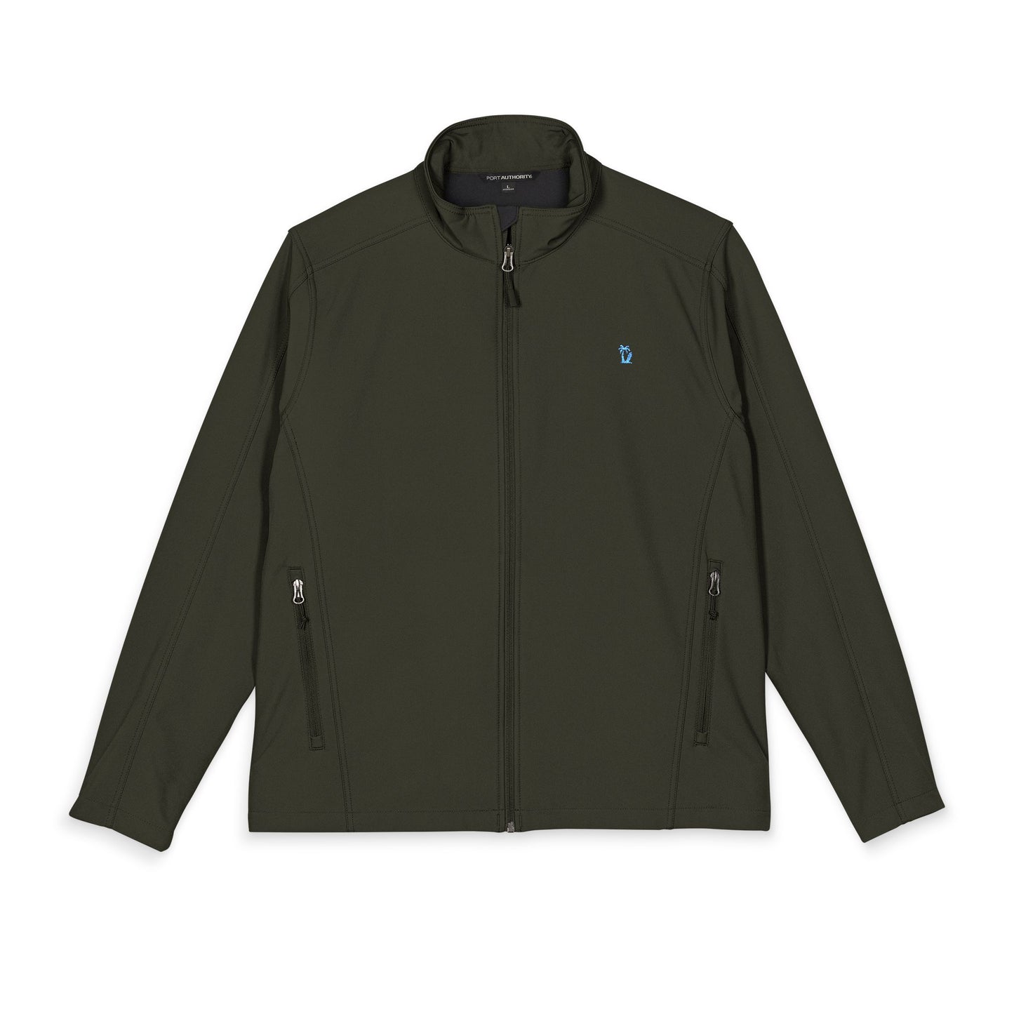 Men's Embroidered Soft Shell Jacket - Lightweight Windproof, Color Options