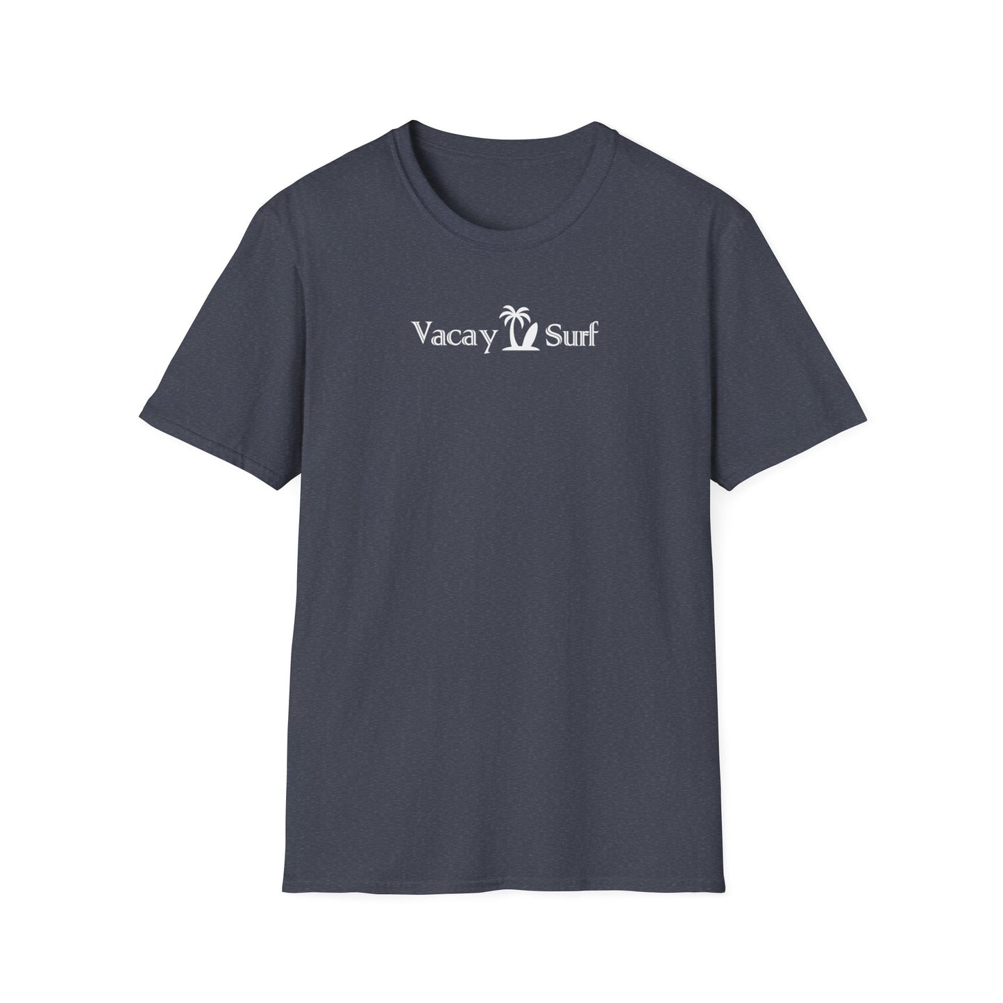 Vacay Surf T-Shirt, Comfortable Super Soft Heather Fabric Tee, Color Options
