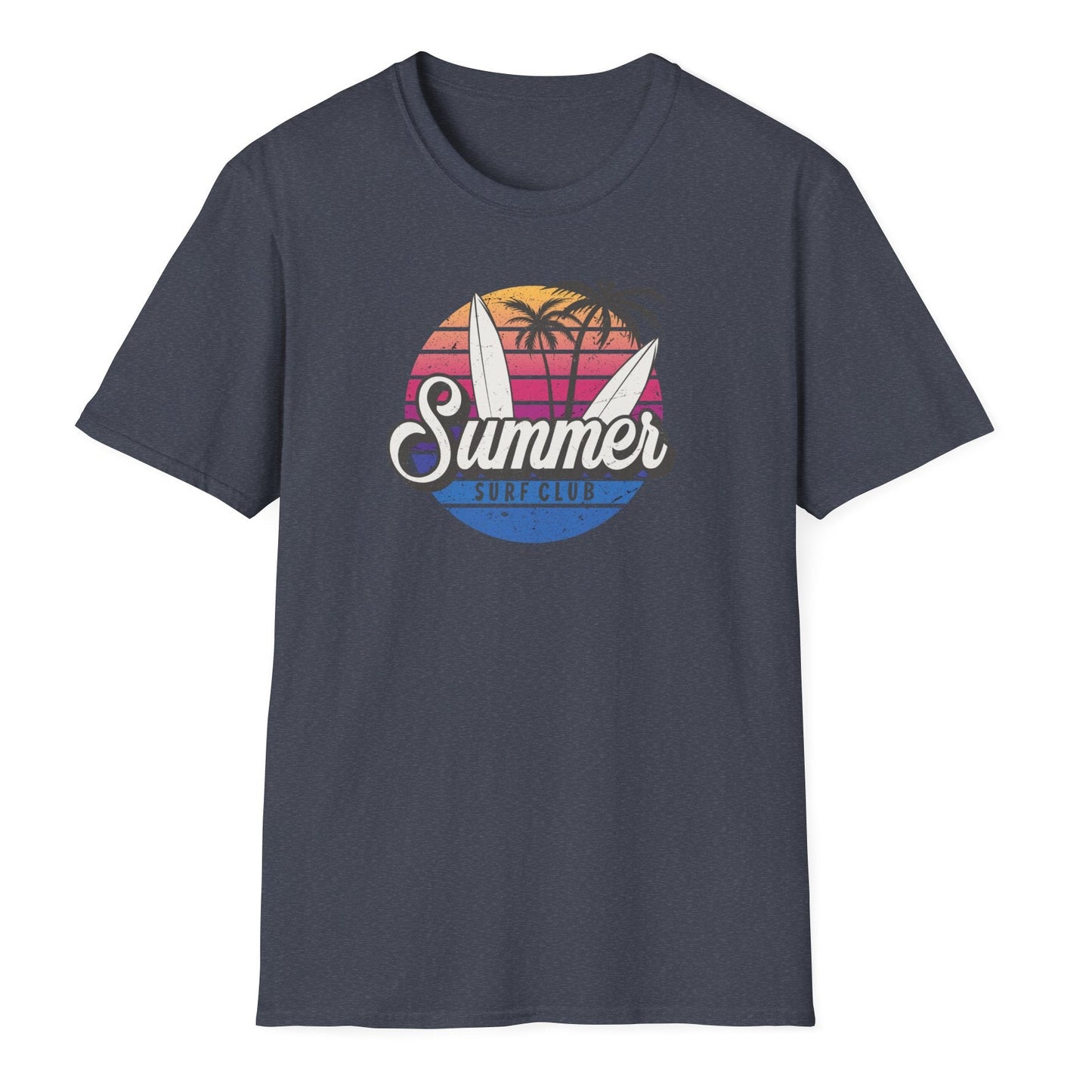 Summer Surf Club Soft T-Shirt, Sport Activewear Tee, Unisex, Color Options