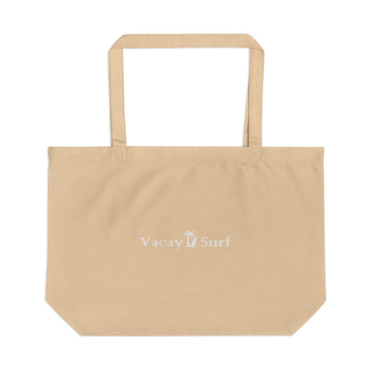 Organic Cotton Beach Bag | VS Heavy Canvas Large 6 Gallon Tote, Natural