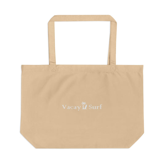 Organic Cotton Beach Bag | VS Heavy Canvas Large 6 Gallon Tote, Natural