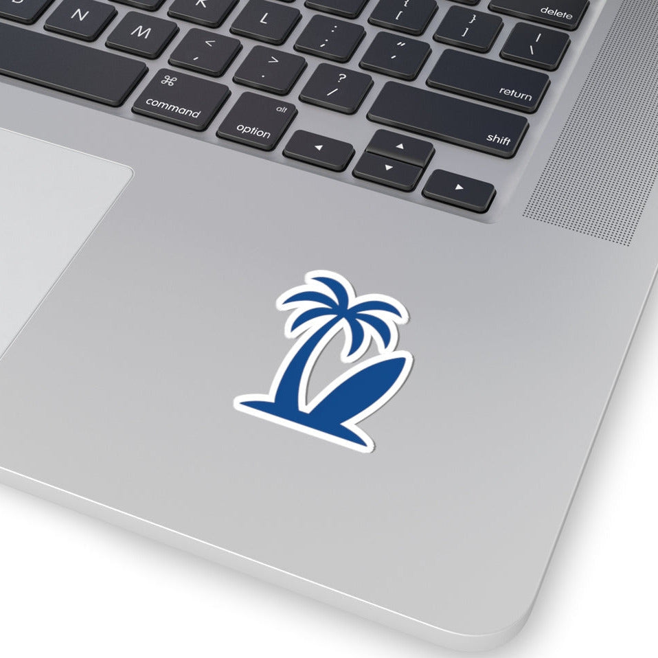5 Pack - Vacay Surf Sticker - Blue and White Color, 3" to 6" Size Options