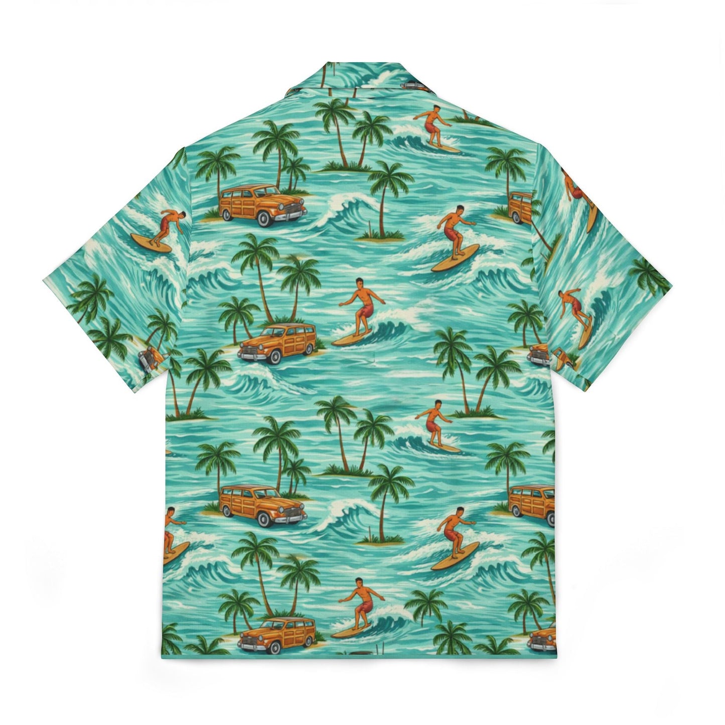 Men's 'Woody II' Hawaiian Camp Shirt - Lightweight Eco-Recycled Material