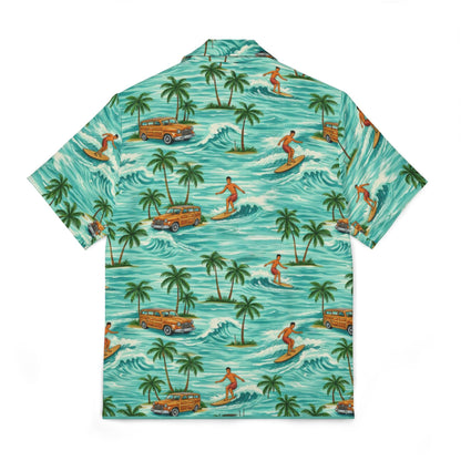 Men's 'Woody II' Hawaiian Camp Shirt - Lightweight Eco-Recycled Material