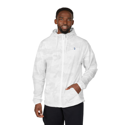 VS Windbreaker Jacket | Men/Women Hooded Zip-Up, White Camoflauge