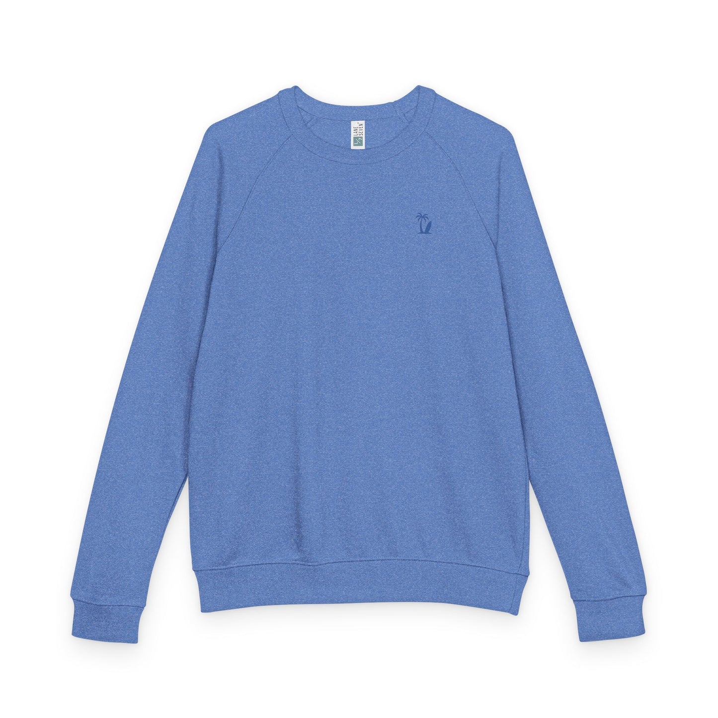 Raglan Crewneck Sweatshirt, Minimal Design French Terry, Color Options