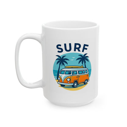 'Surf Buggy' Coffee Mug, Ceramic Coffee Cup, 11oz or 15oz Size Options