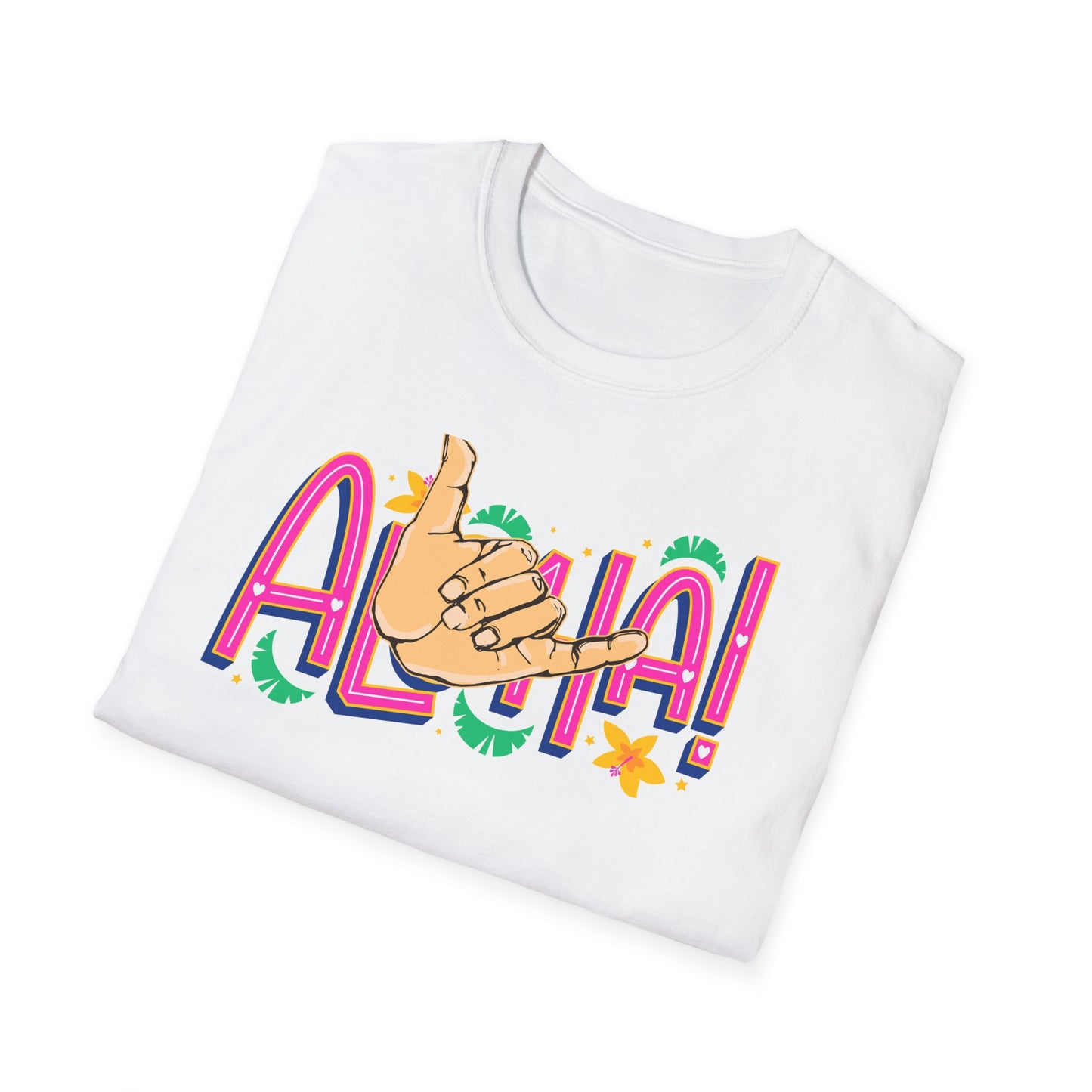 Aloha T-Shirt, Soft Style Comfort Tee, 100% Cotton Shirt, Color Options