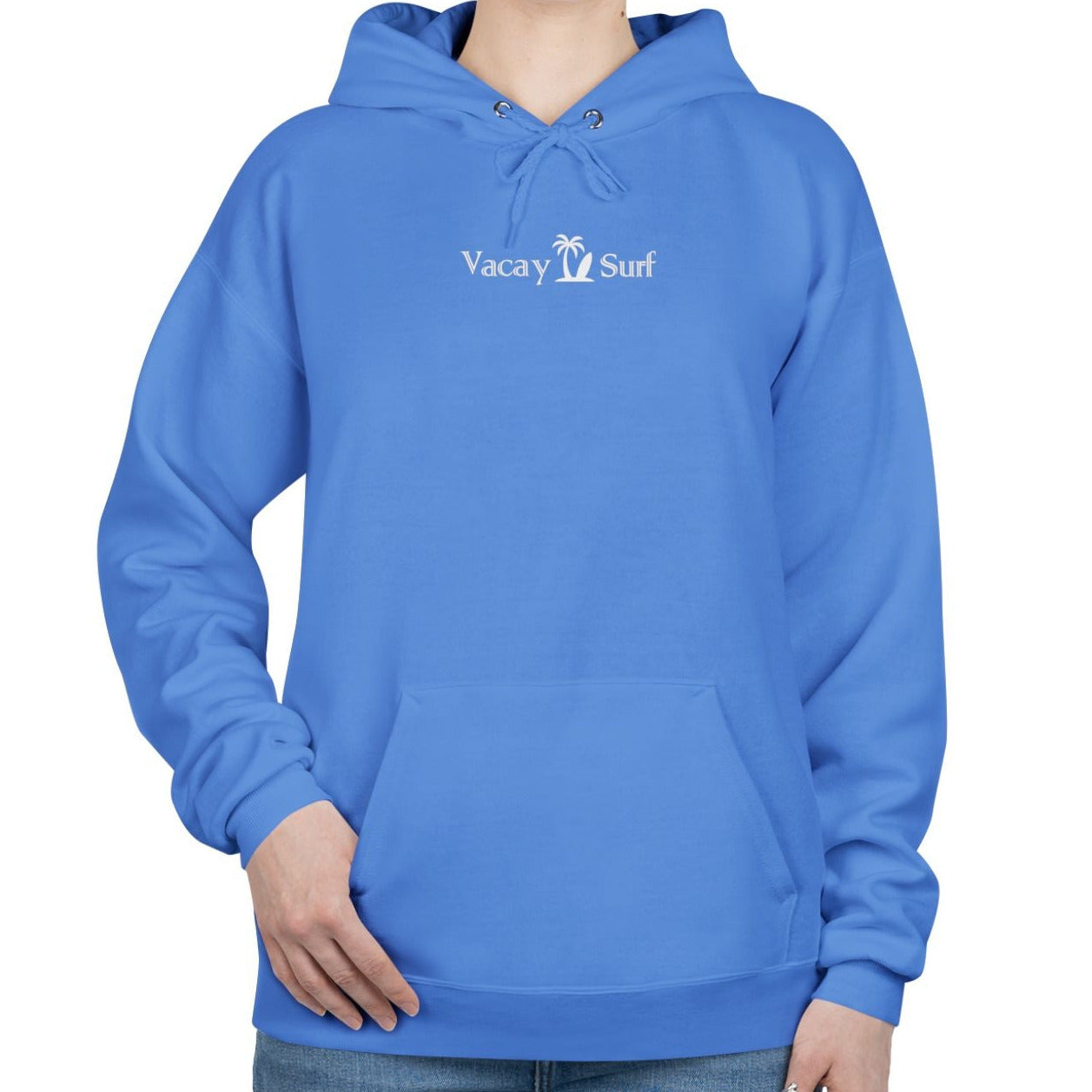 Women's Vacay Surf Dolphin Hoodie with Kangaroo Pouch - Bright Color Options