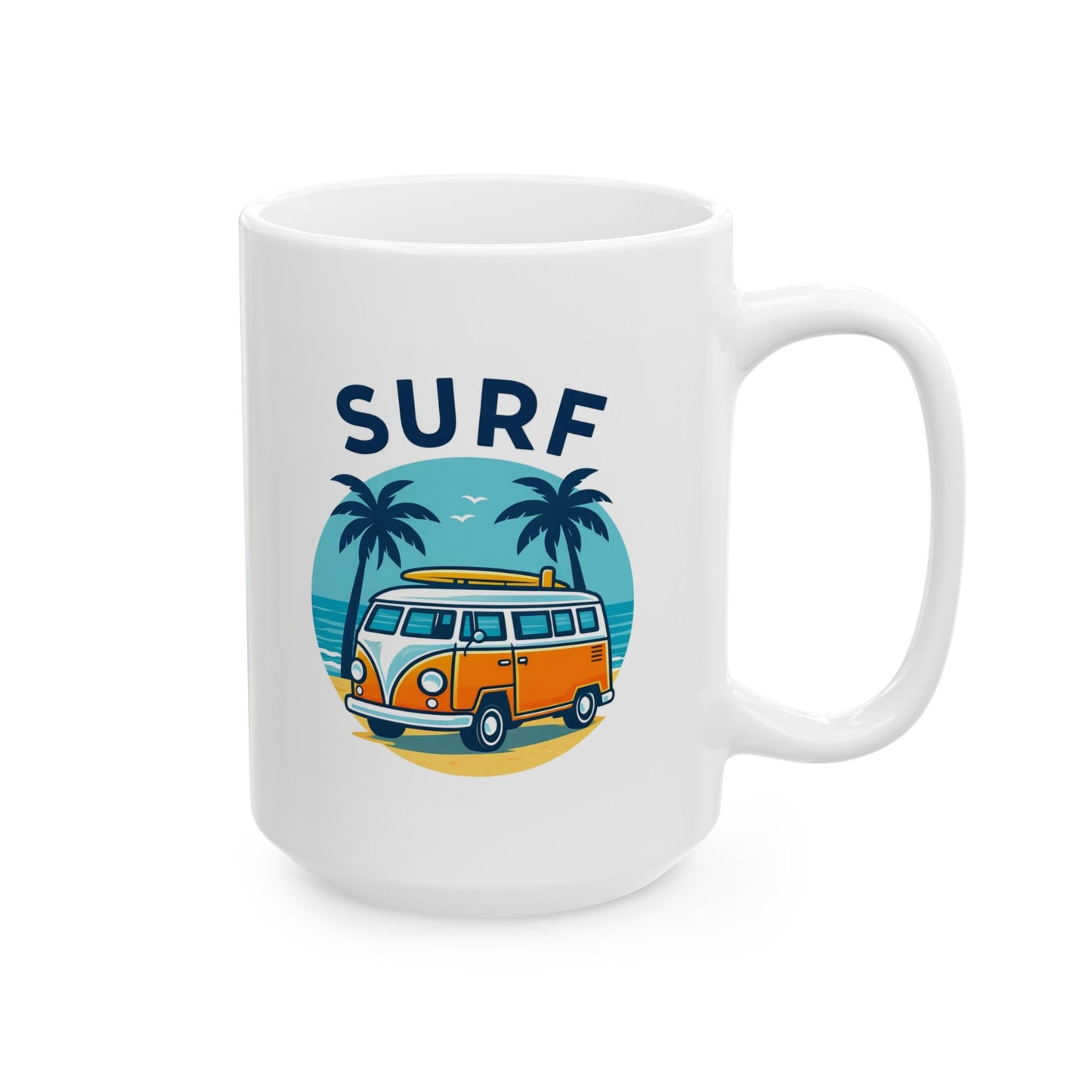 'Surf Buggy' Coffee Mug, Ceramic Coffee Cup, 11oz or 15oz Size Options