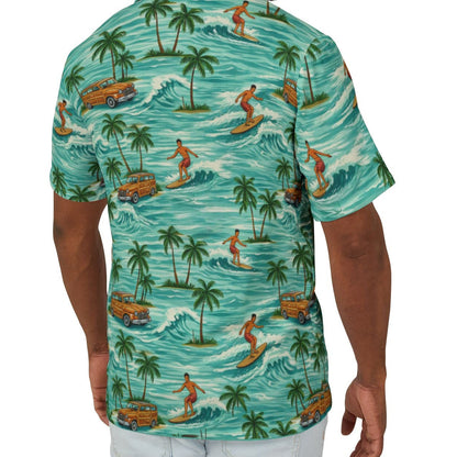 Men's 'Woody II' Hawaiian Camp Shirt - Lightweight Eco-Recycled Material