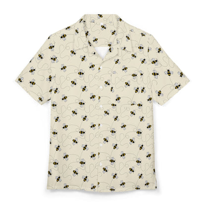 The Bee Keeper - Hawaiian Button Down Shirt, Luxury Soft Comfy Relaxed Feel