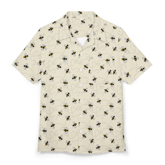 The Bee Keeper - Hawaiian Button Down Shirt, Luxury Soft Comfy Relaxed Feel