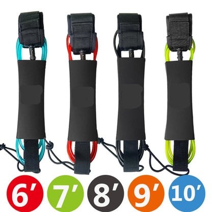 Surfboard Leash Color/Size Options 6-10ft, TPU Material with Stainless Steel Swivel