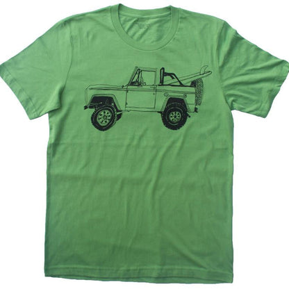 Bronco Surf Trip - Leaf Green T-Shirt, Vintage Eco-Tee, by Paulville Goods