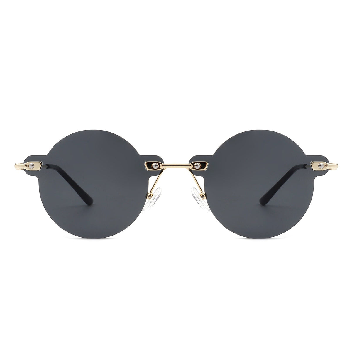 Women's Sunglasses - Crescent | Retro Round Rimless Classics, Color Options