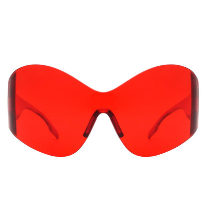 Women's Sunglasses - Oriel | Rimless Wraparound Shield, Color Options