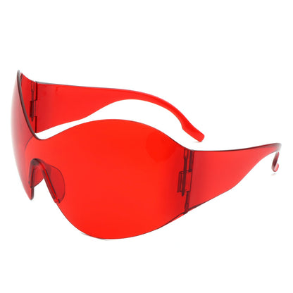 Women's Sunglasses - Oriel | Rimless Wraparound Shield, Color Options