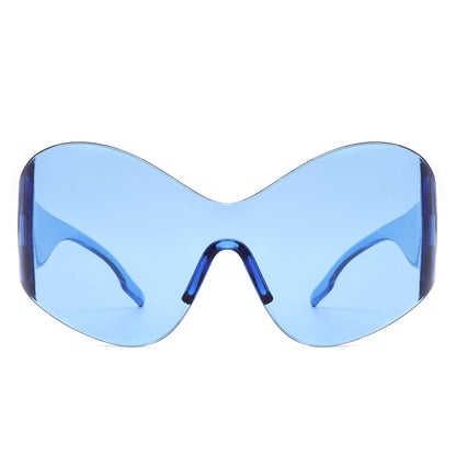 Women's Sunglasses - Oriel | Rimless Wraparound Shield, Color Options