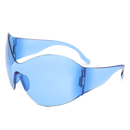 Women's Sunglasses - Oriel | Rimless Wraparound Shield, Color Options