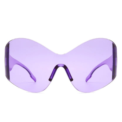Women's Sunglasses - Oriel | Rimless Wraparound Shield, Color Options