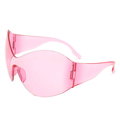 Women's Sunglasses - Oriel | Rimless Wraparound Shield, Color Options