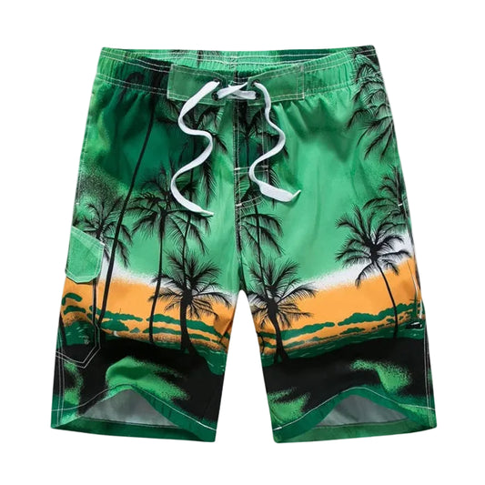 Men's Board Shorts - Elastic Waist Comfortable Quick Dry with Pockets/Liner