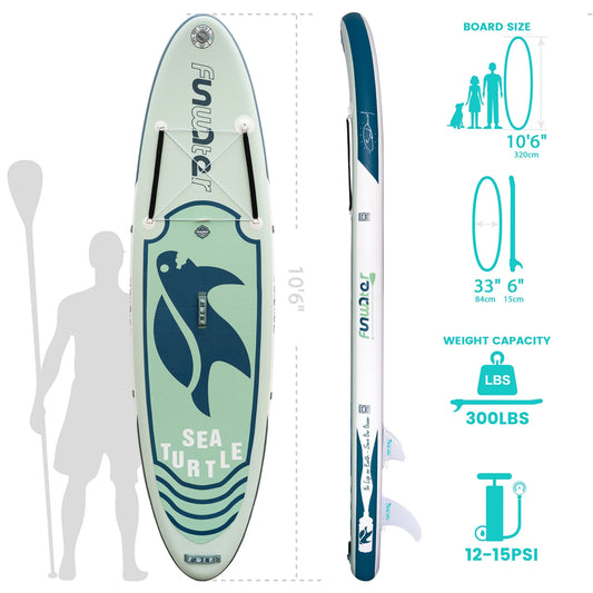 FUNWATER Top Quality Inflatable SUP Paddle Board Surfboard w/ Accessories
