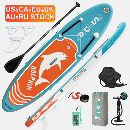 FUNWATER Top Quality Inflatable SUP Paddle Board Surfboard w/ Accessories