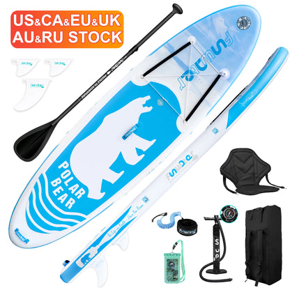 FUNWATER Top Quality Inflatable SUP Paddle Board Surfboard w/ Accessories