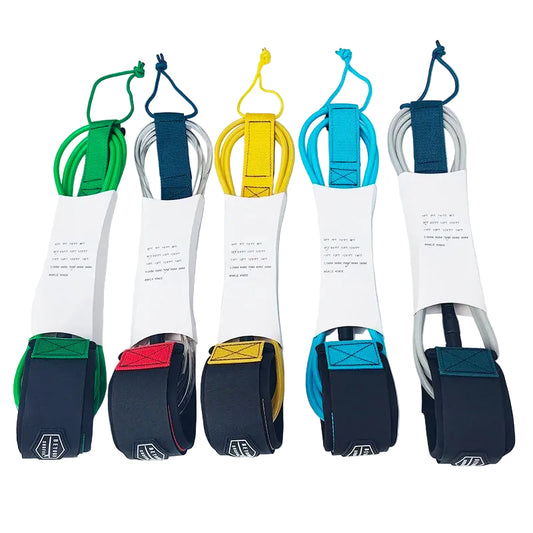 9' Surfboard Leash Longboard Knee or Ankle Cuff 7MM TPU, Color Options