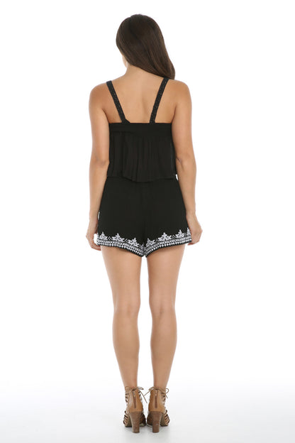 Women's Embroidered Night Dust Shorts | 100% Viscose, Tassel Accents