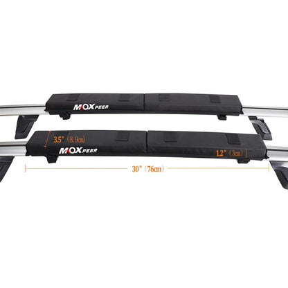 Soft Roof Rack Pads for Existing Racks - Portable with Tie Down Straps and Ropes