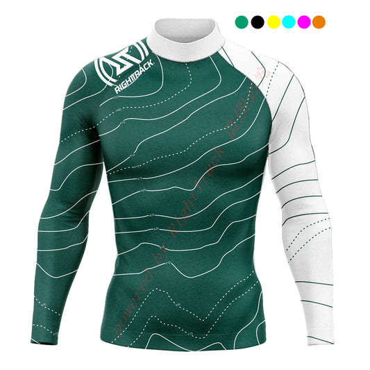 Men's Long Sleeve Rashguard, Color and Style Options, UV Protection Stretch Fabric