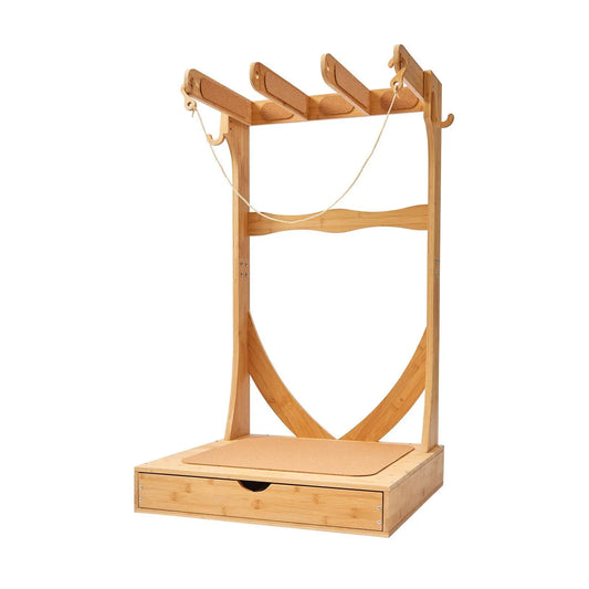 Vertical Surfboard Stand, 3 Tier Wooden Surfboard Rack for Storage or Display
