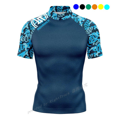 Men's Short Sleeve Rashguard - Surfing Shirt with UV Protection, Options