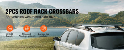 Adjustable Roof Rack CrossBars - for SUVs, Cars w/ Side Bars, 200LBS Capacity