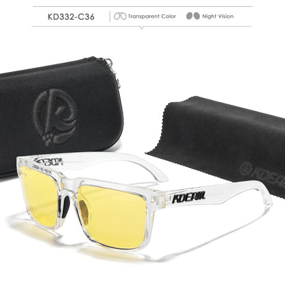 Photochromic or Night Vision Polarized Sunglasses, Eyewear With Case