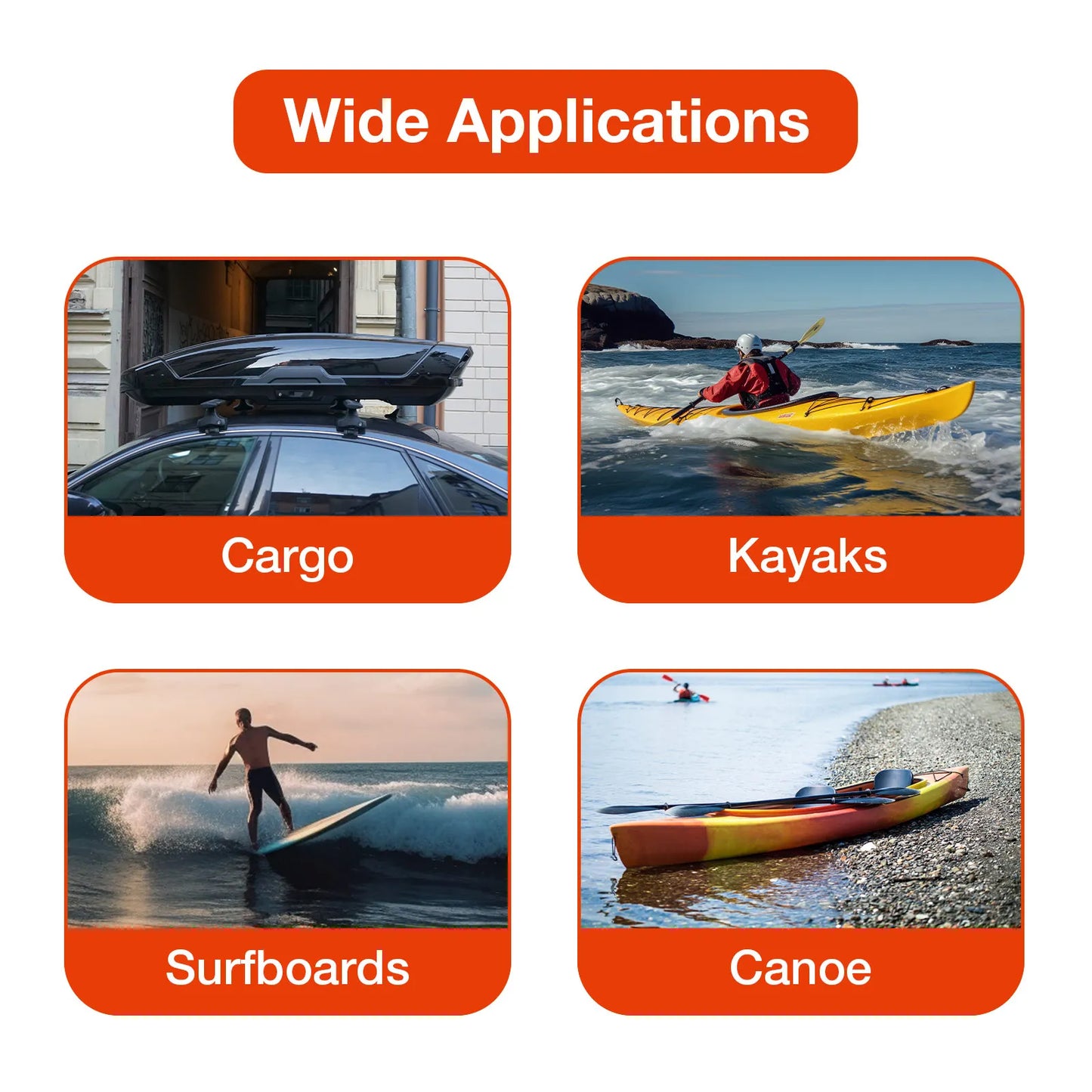 Hard Roof Racks for Car Only - 39.37" Rack Length, Overall Width Adjustable