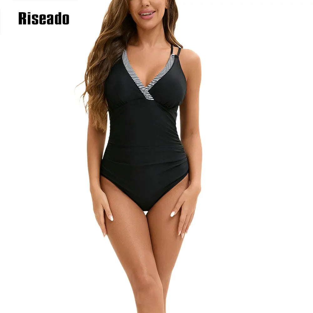 Women's One Piece Sport Swimsuit - Adjustable Straps, 3 Style / Color Options