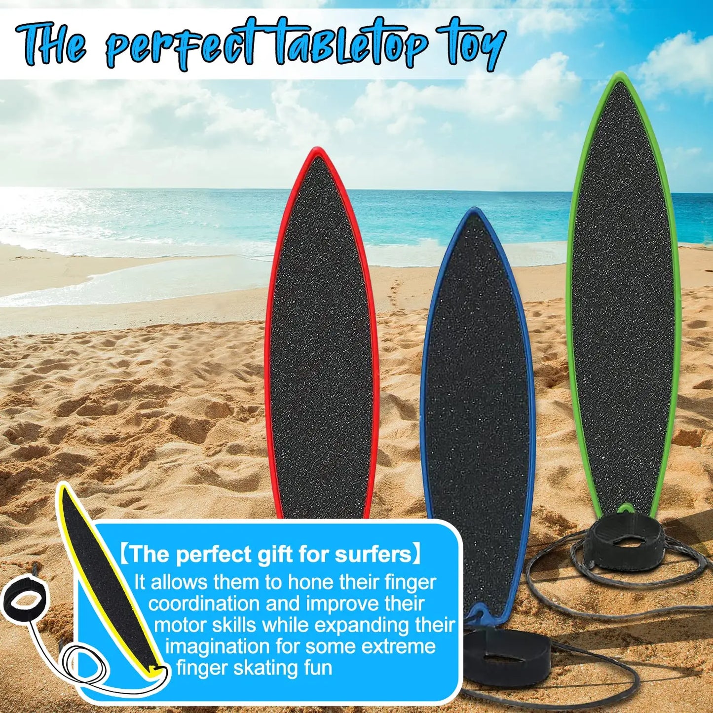 Finger Surfboard Surf Deck Board - Fun Stress Reliever, Safe CE Certified