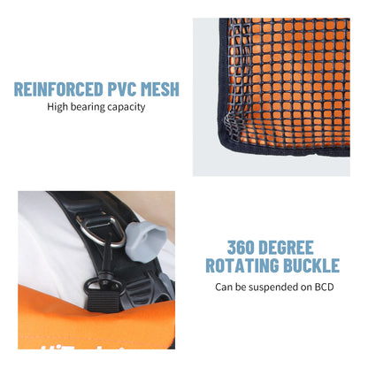 Surf Fins, Wax, Misc Storage Mesh Bag, Travel Beach Gear Surf Bag, 9" Length