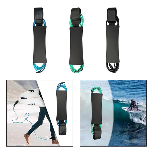 6' Shortboard Surfing Ankle Leash, TPU Surfboard Leash, Color Options