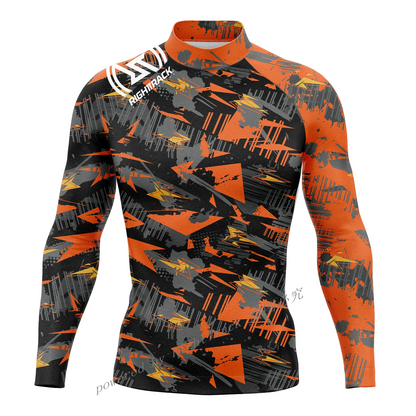 Men's Full Sleeve Rashguard, UV Surf Rash Guard with Color/Style Options