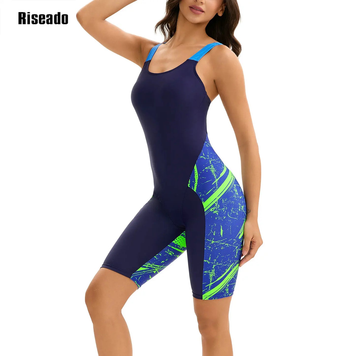 Women's Athletic One Piece Surfing Rashguard/Swimsuit, Racerback Style