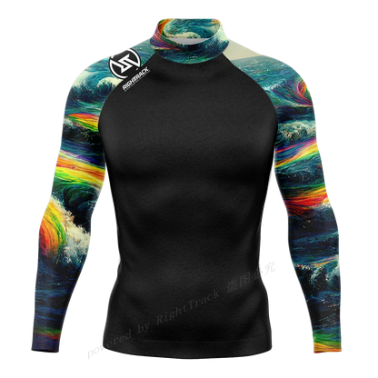 Men's Long Sleeve Rashguard - Color/Style Options, UV Protection Rash Guard