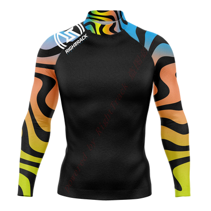 Men's Long Sleeve Rashguard, Color and Style Options, UV Protection Stretch Fabric