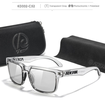 Photochromic or Night Vision Polarized Sunglasses, Eyewear With Case