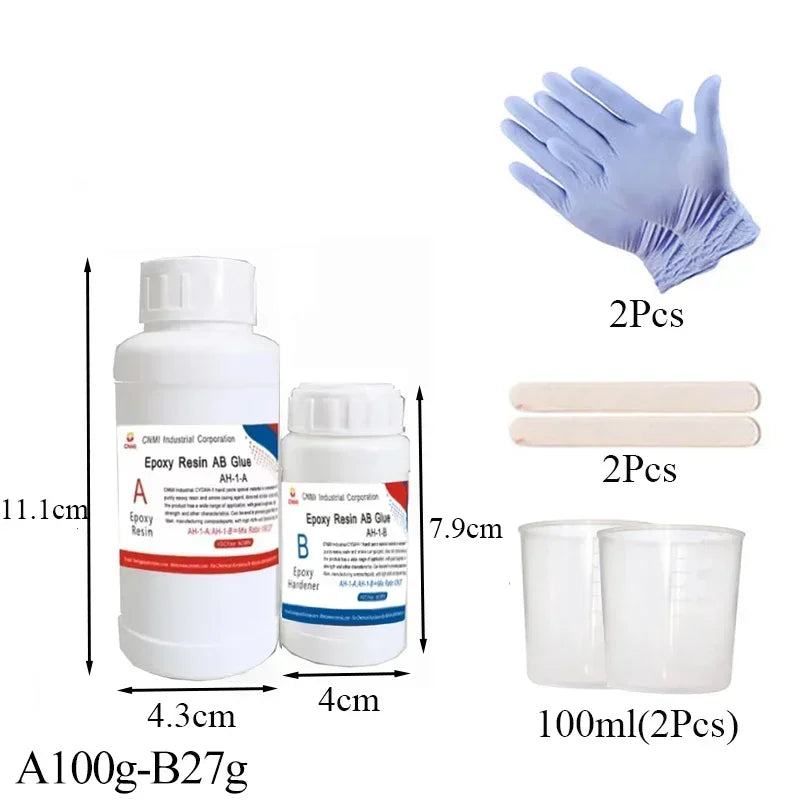 Carbon Fiber Epoxy Repair Kit - Strong Transparent Epoxy Resin with Fiberglass